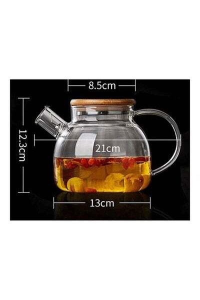HALAMODO Heat Resistant Glass Teapot Set Multicolour 1000ml