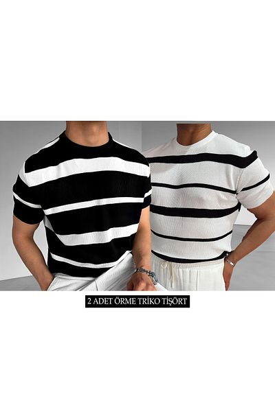 blucombin 2 Pack Knitted Sweater T-Shirt New Season Regular Fit Summer