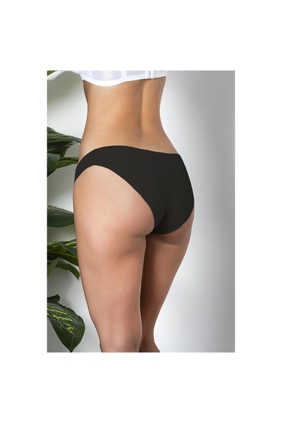 Narnuga 3 Pack Seamless, No Trace, Laser Cut, Slip Panties Black