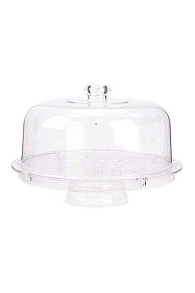 HALAMODO Acrylic Cake Stand Round 13.5x12.6x7.2inch Clear 13.5x12.6x7.2inch