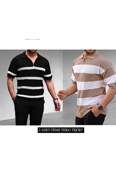 blucombin 2 Pack Knitted Sweater T-Shirt New Season Regular Fit Summer