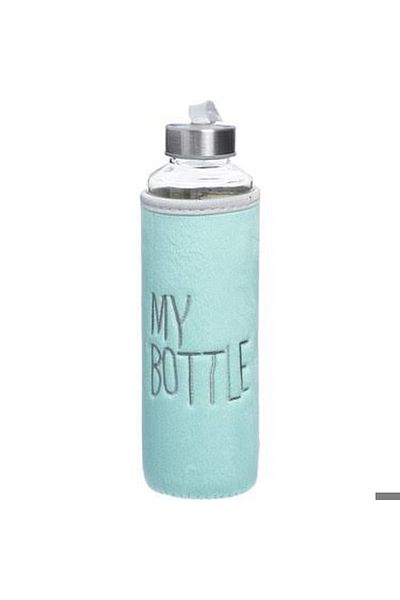Hane216 Glass Flask with Plush Cover 750 ml