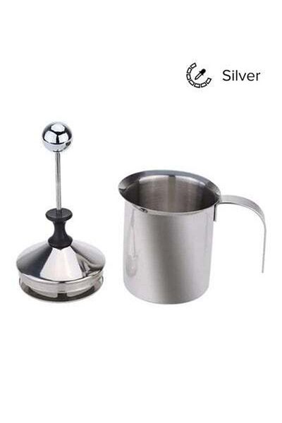 HALAMODO Stainless Steel Milk Frother Silver 17x13x9cm