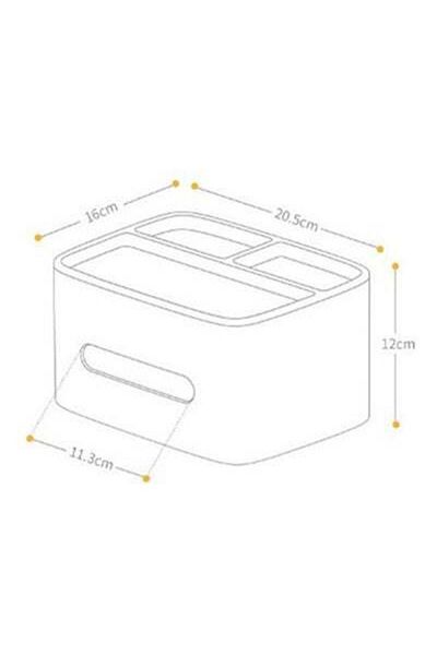 HALAMODO Tabletop Tissue Box Multifunction Storage Box for Living Room Tea Table Remote Control Nordic