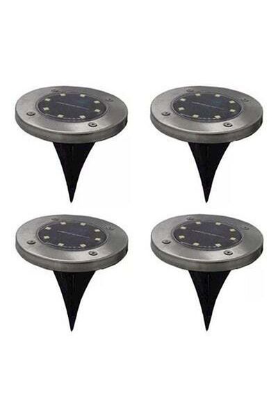 HALAMODO 8 Led Solar Garden Outdoor In-Ground Light White
