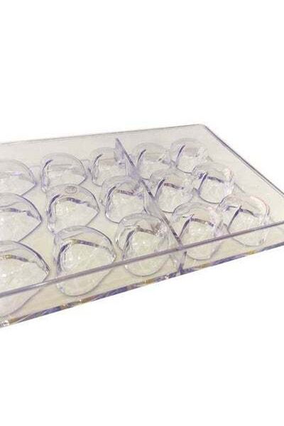 HALAMODO Heart Shape Chocolate Molding Tray Clear 2x13x27centimeter