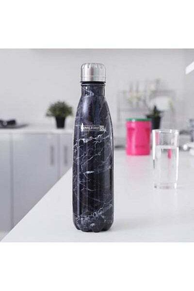 HALAMODO Stainless Steel Vacuum Bottle 500Ml 17Oz 304 Ss Inner Pot Hot Cool Black/White/Silver 500ml