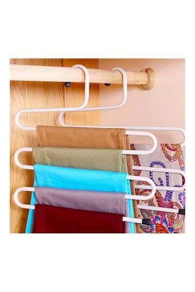 HALAMODO Metal Pants Hanger White