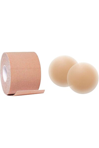 Glamroot شريط لاصق للجسم بدون حمالات لرفع الثدي/رفع الصدر للنساء مع غطاء سيلي...