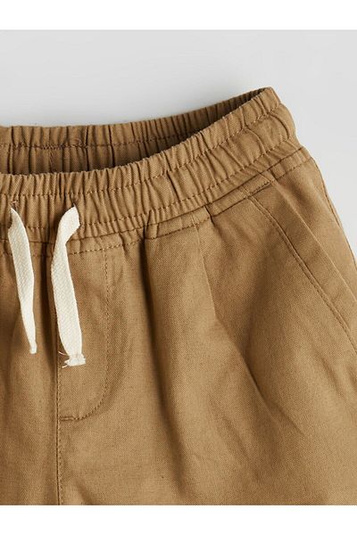 LC Waikiki Linen Blended Boy's Shorts with Elastic Waist