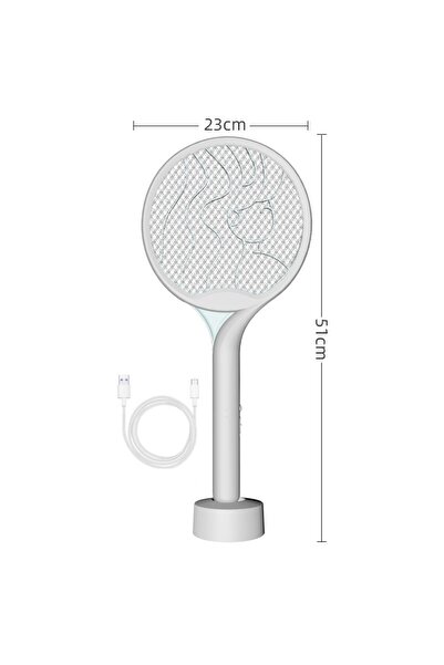 FONIX Electric swatter against mosquitoes, flies, insects, Rechargeable, 2600V, 2 Power Levels