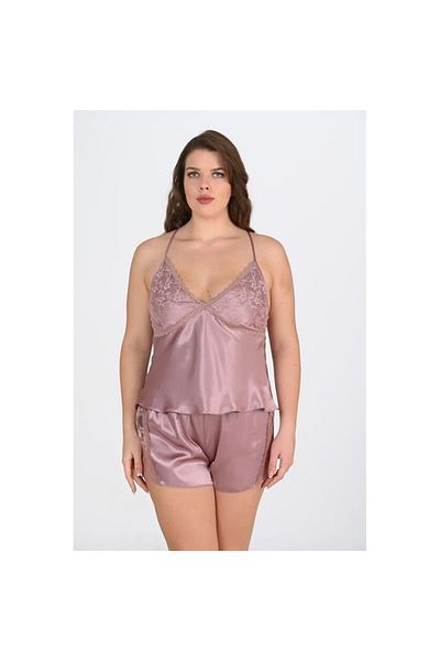Narnuga Plus Size Mink Shorts Set