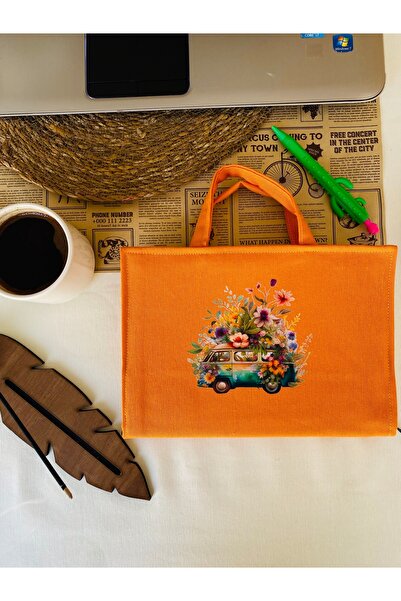DUTTDİKİM Orange Vosvos Printed Book Bag 17X24 cm |   Water Repellent Fabric,...