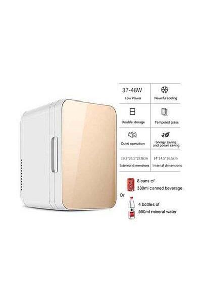 HALAMODO Mini Fridge for Skincare Refrigerator Portable Dual-Use Car Home Fridge Beverage Refrigerators