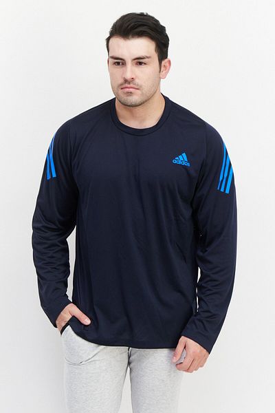 adidas Men Sport Fit Brand Logo Training Sweatshirt, Navy Blue