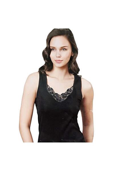 Narnuga شاهينلر قميص داخلي أسود بأشرطة سميكة وأربطة