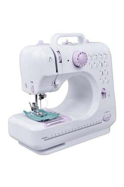 HALAMODO 12 Stitches Multifunction Mini Sewing Machine FHSM-505 White