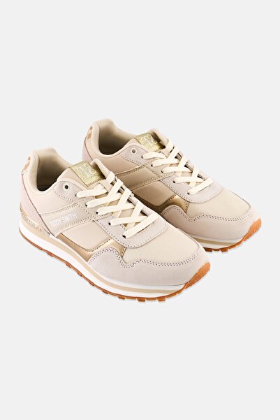 Teddy Smith حذاء كاجوال برباط للنساء، لون بيج