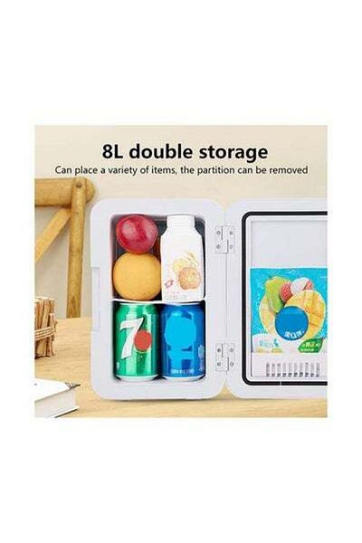 HALAMODO Mini Fridge for Skincare Refrigerator Portable Dual-Use Car Home Fridge Beverage Refrigerators