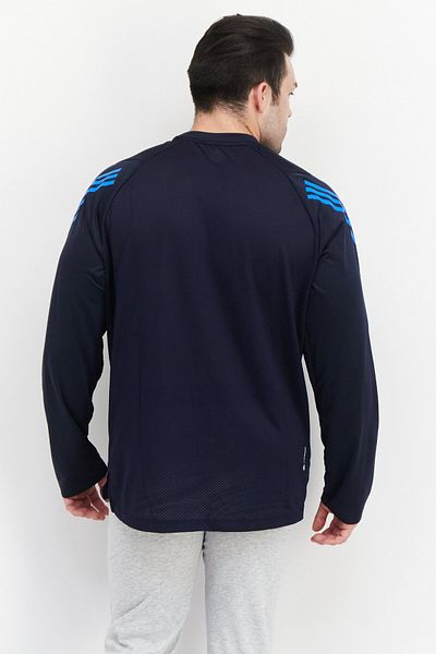 adidas Men Sport Fit Brand Logo Training Sweatshirt, Navy Blue