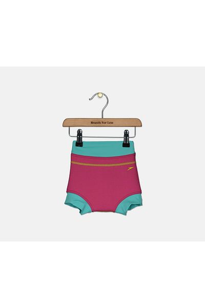 SPEEDO غطاء حفاضات السباحة للأطفال، وردي وفيروزي