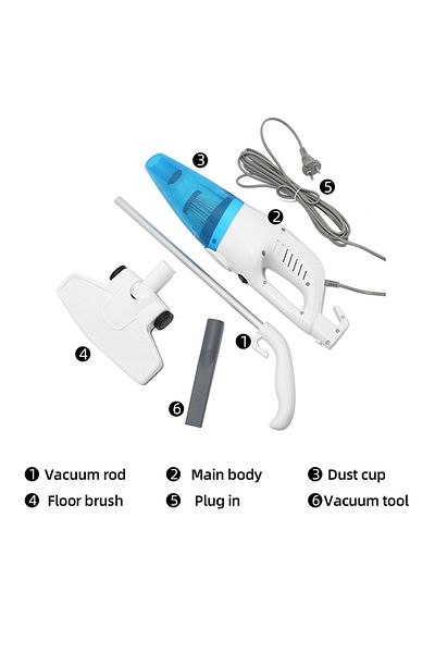 LAC LAICHY 2 in1 Vacuum Cleaner 650W Upright Vacuum Cleaner Portable Handheld Vacuum Cleaner,White