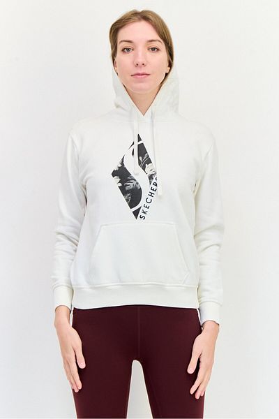 SKECHERS Women Sportswear Fit Long Sleeves Outdoor Hoodie, White