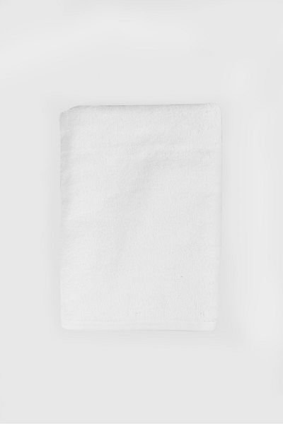 COTTON HOME Textured Hand Towel, White