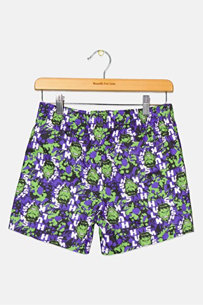 SPEEDO Kids Boy All Over Print Board Shorts, Green/Purple Combo