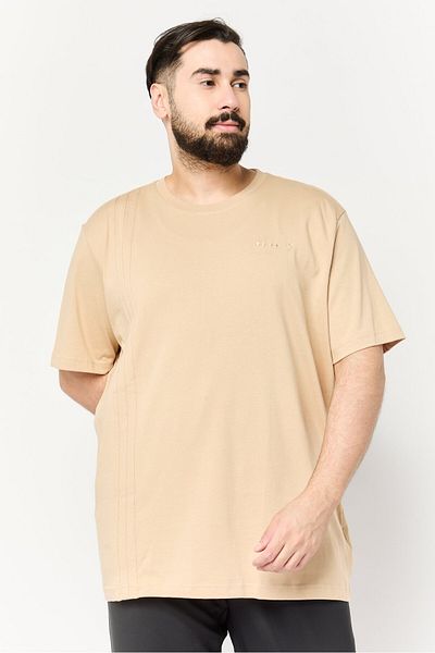 adidas Men Sportswear Fit Short Sleeve Outdoor T-Shirt, Beige