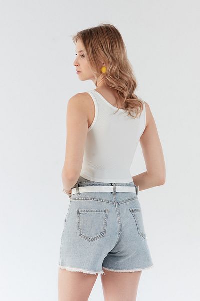 Fulla Moda Ribbed Stitched Crop Body