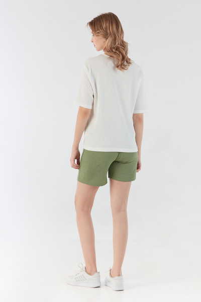 Fulla Moda Wrapped Fabric Teddy Bear Embroidered Pocket Shorts Set