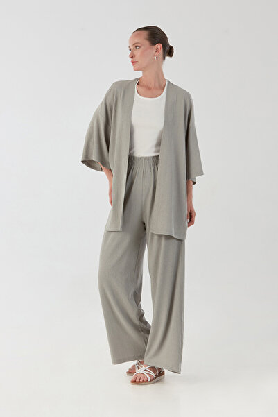 Fulla Moda Bürümcük Fabric Shawl Collar Set of 3