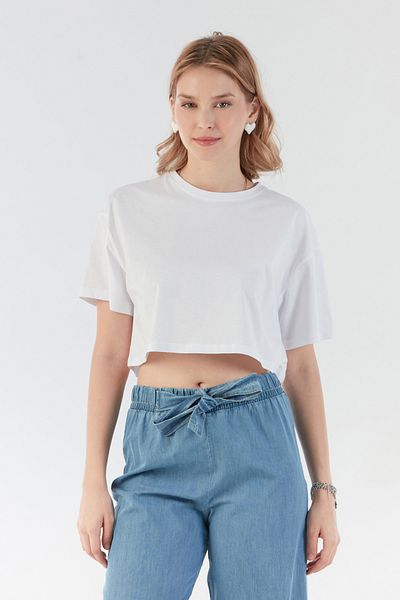 Fulla Moda Tricou oversize cu decolteu de bază