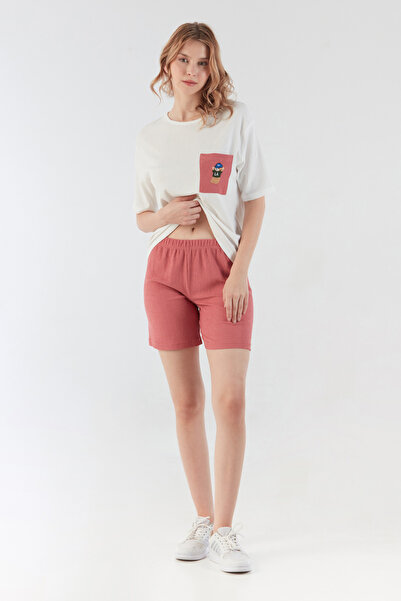 Fulla Moda Wrapped Fabric Teddy Bear Embroidered Pocket Shorts Set