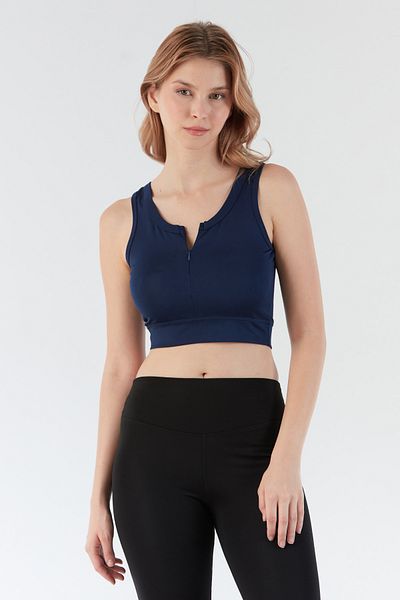 Fulla Moda Basic Front Zipper Crop Body