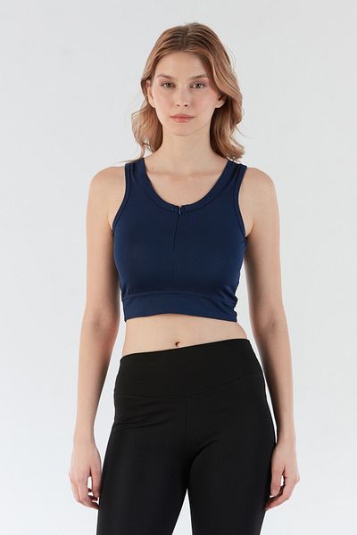 Fulla Moda Basic Front Zipper Crop Body