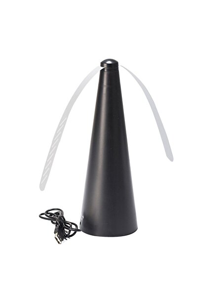 Flippy Outdoor Fan - Fly and Mosquito Repellent, USB Cable, Battery Slot, 9 x 9 x 20 cm, Black