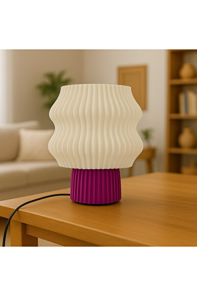 Dekor Modern Wavy Lampshade – E27 Lampholder |   25X16Cm