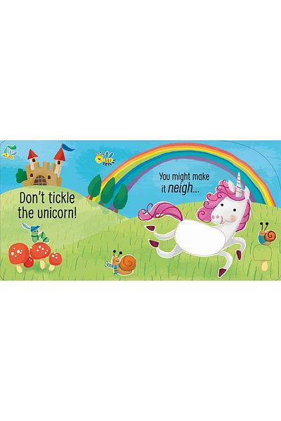 Usborne Don't tickle the unicorn! – Sensory book with unicorn sounds