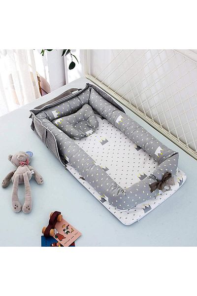 Yelajoy Portable Baby Lounger Nest Bassinet for Bed, ‎90*55*15cm, Sleeping Cribs for Bedroom and Travel