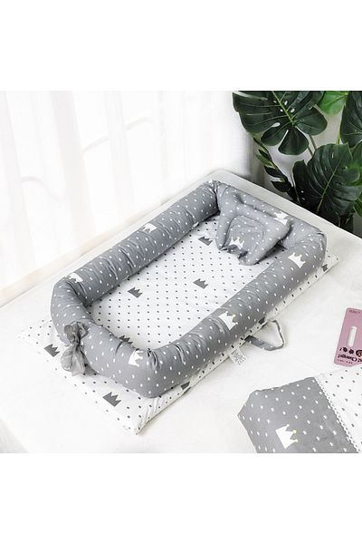 Yelajoy Portable Baby Lounger Nest Bassinet for Bed, ‎90*55*15cm, Sleeping Cribs for Bedroom and Travel
