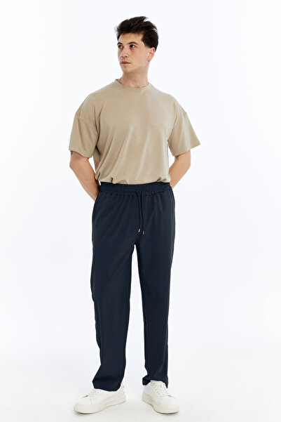 KRAVEN Ανδρικό φαρδύ υπερμεγέθη υφασμάτινο φαρδύ παντελόνι, άνετο παντελόνι (ΚΑΛΟΚΑΙΡΙΝΟ)