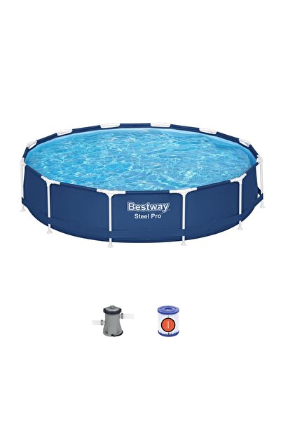 BESTWAY 56681 Steel Pro Yer Üstü Prefabrik Çember Havuz Seti 3.66m x 76cm