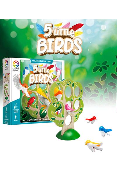 Smart Games Joc de logică, 5 păsări mici, Jocuri inteligente