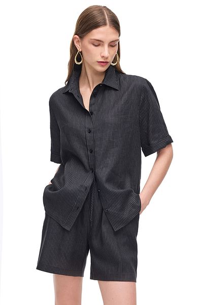 Perspective Black Gads Comfortable Fit High Waist Short Length Shorts