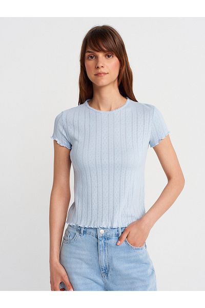 Dilvin 31834 Tricou cu mânecă scurtă-albastru deschis