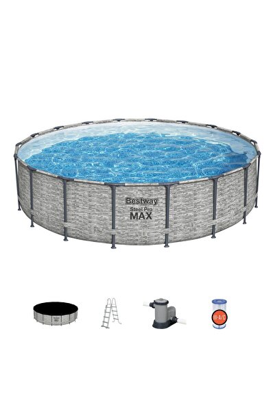 BESTWAY ® 5618y Steel Pro Max™ Prefabrik Yer Üstü Çember Havuz Seti 5,49 M X ...