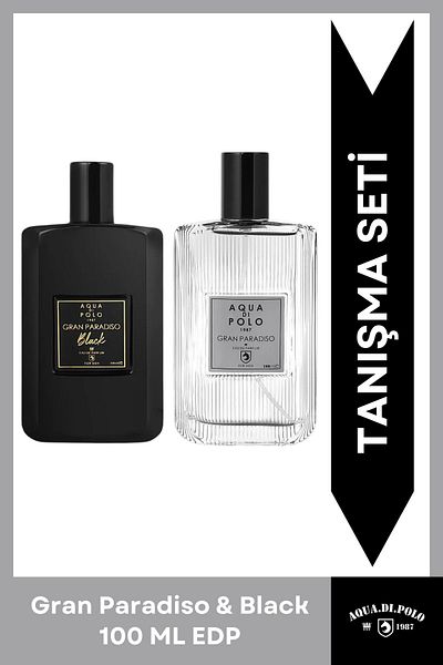 Aqua Di Polo 1987 Aqua di Polo 1987 Gran Paradiso & Black 100 ml EDP Double Men's Perfume Set STCC021378
