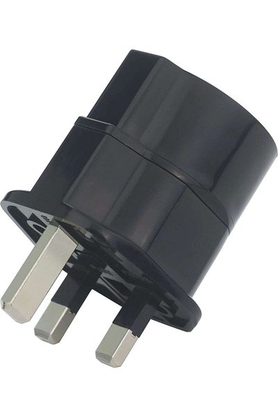 Moha 2Pcs EU to UK Plug Adapter, Europe Schuko 2 Pin to 3 Pin UK Travel Adaptor